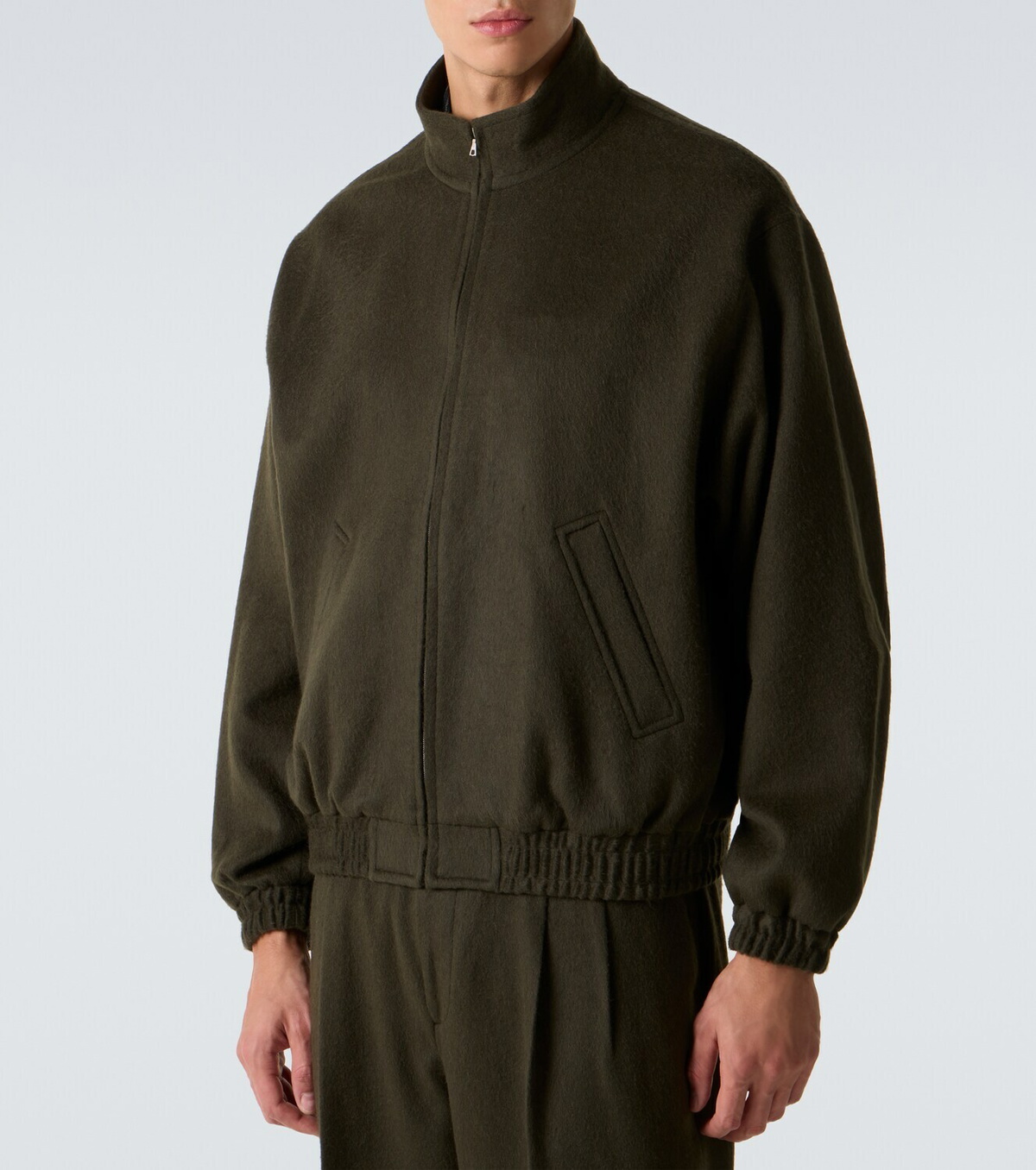 Auralee Camel hair flannel blouson jacket Auralee