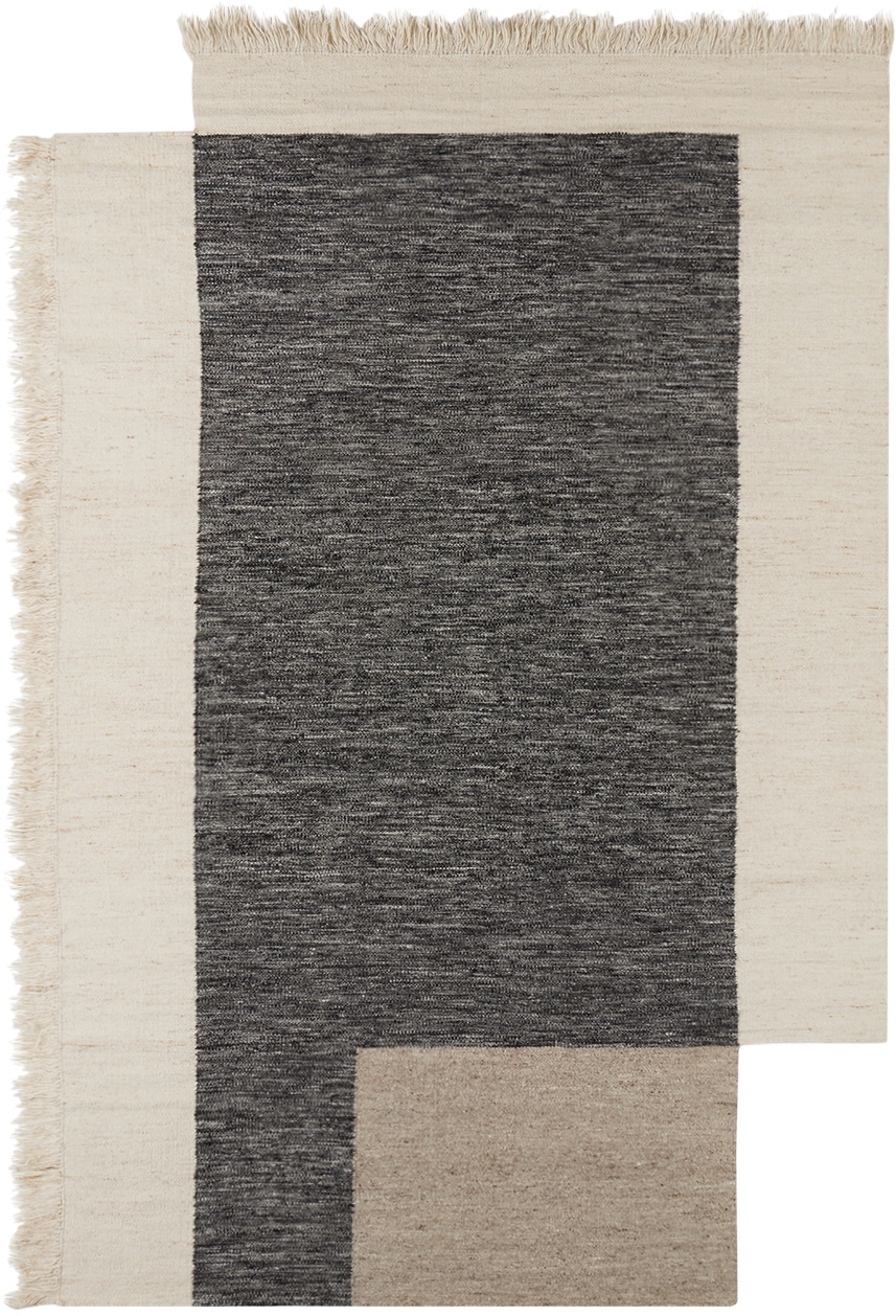 ferm LIVING Off-White & Gray Counter Rug