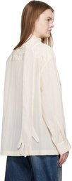 Jean Paul Gaultier Off-White Glove Detail Blouse