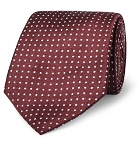Canali - 8cm Pin-Dot Silk Tie - Red