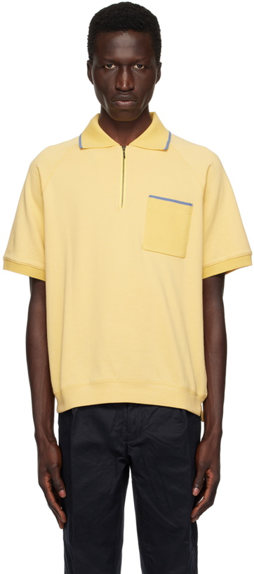 Photo: BEAMS PLUS Yellow Half-Zip Polo