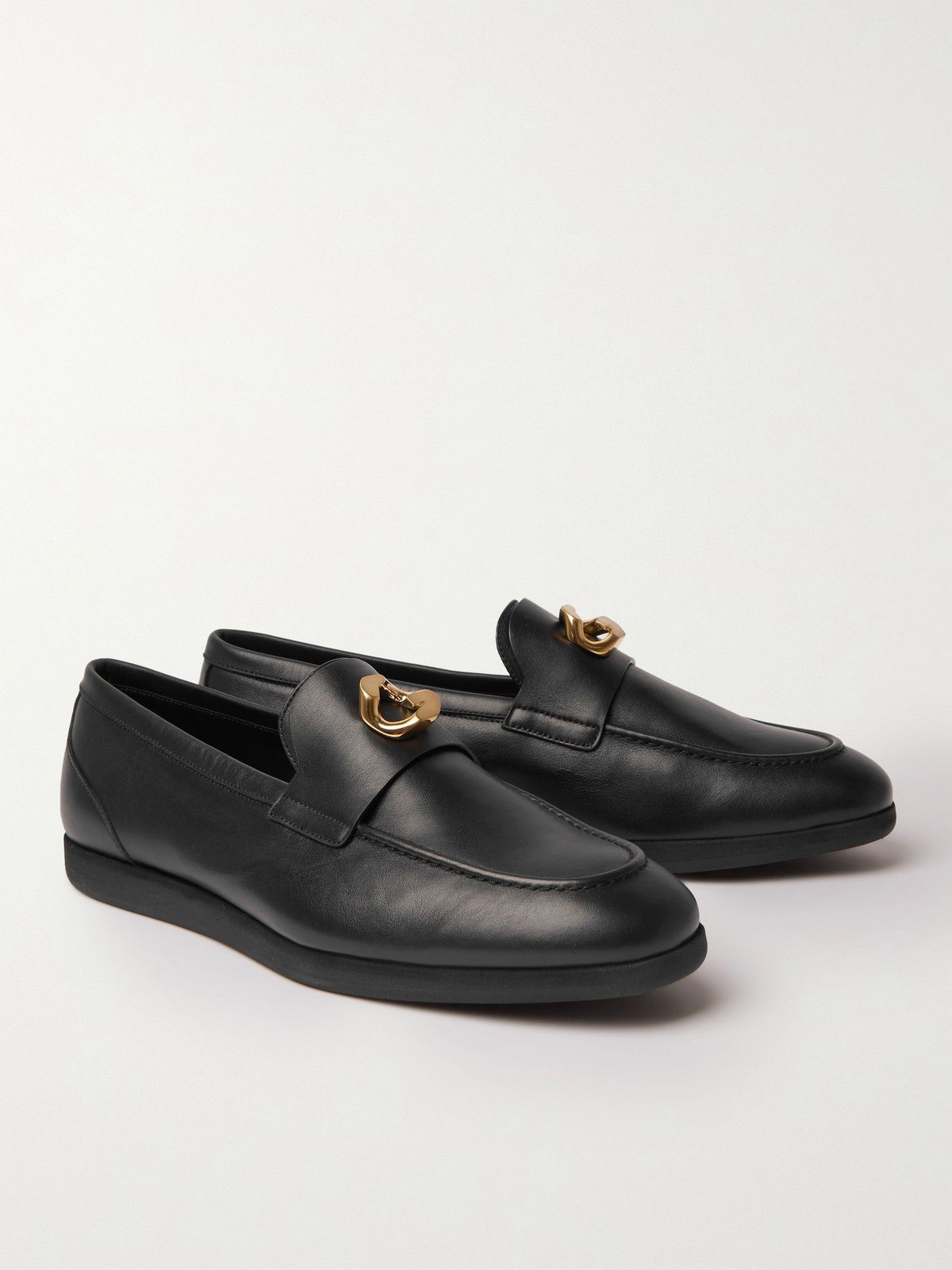 GIVENCHY - Logo-Embellished Leather Loafers - Black Givenchy