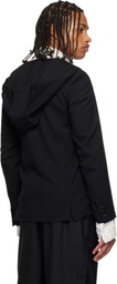 Black Comme des Garçons Black Wool Gabardine Blazer