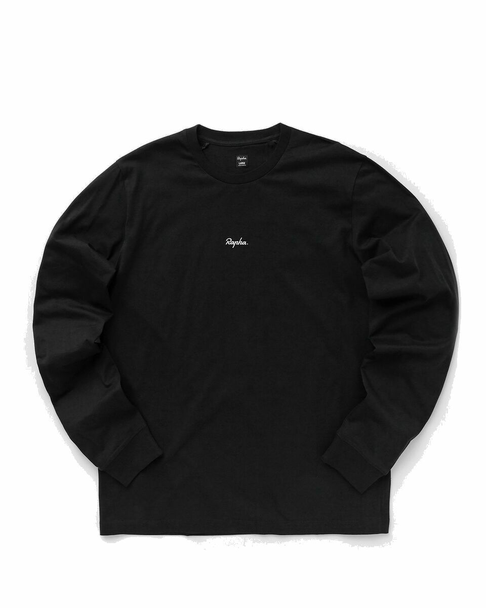 Photo: Rapha Men's Long Sleeve Cotton T Shirt Black - Mens - Longsleeves