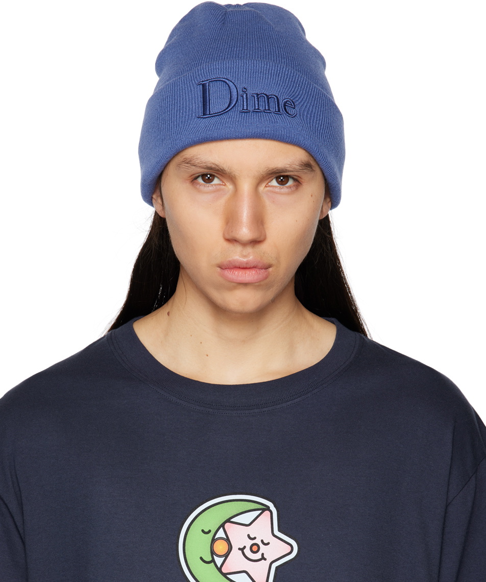 Dime Men's Arch Beanie in Wild Blue Dime