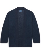 BLUE BLUE JAPAN - Indigo-Dyed Open-Knit Cardigan - Blue - L