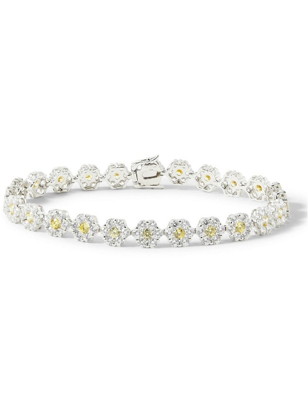 Photo: Hatton Labs - Daisy Sterling Silver Crystal Tennis Bracelet - Silver