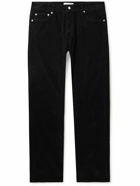 Officine Générale - James Straight-Leg Garment-Dyed Cotton-Corduroy Trousers - Black