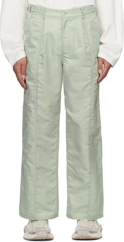 Photo: Feng Chen Wang Green Nylon Trousers