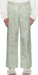Feng Chen Wang Green Nylon Trousers