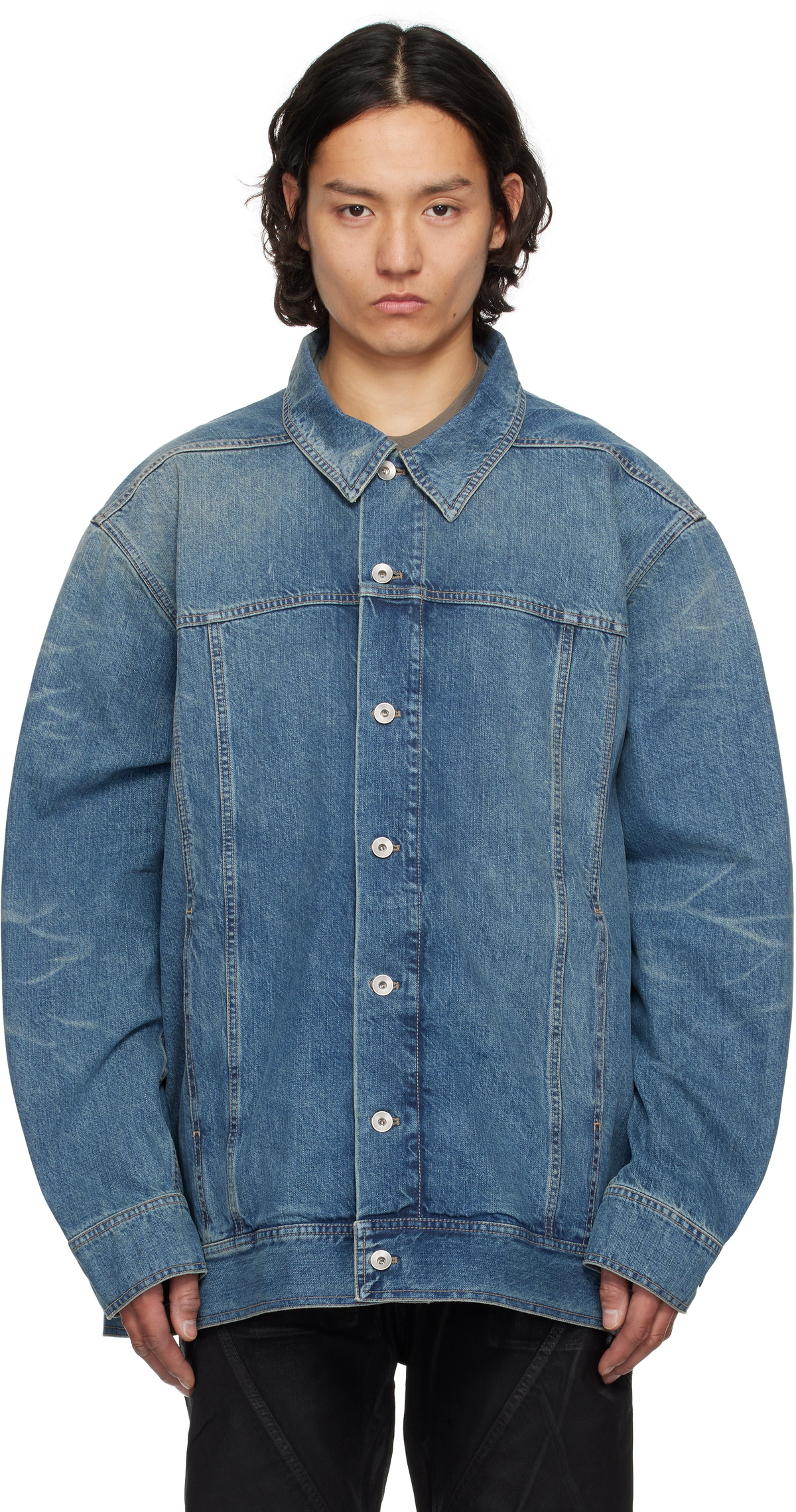 ジャケット・アウター Rick Owens Drkshdw blue Porterville 25293223_55482985_600.jpg