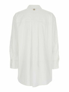 TwinSet White Shirt With All-over Lace Embroidery In Cotton Woman