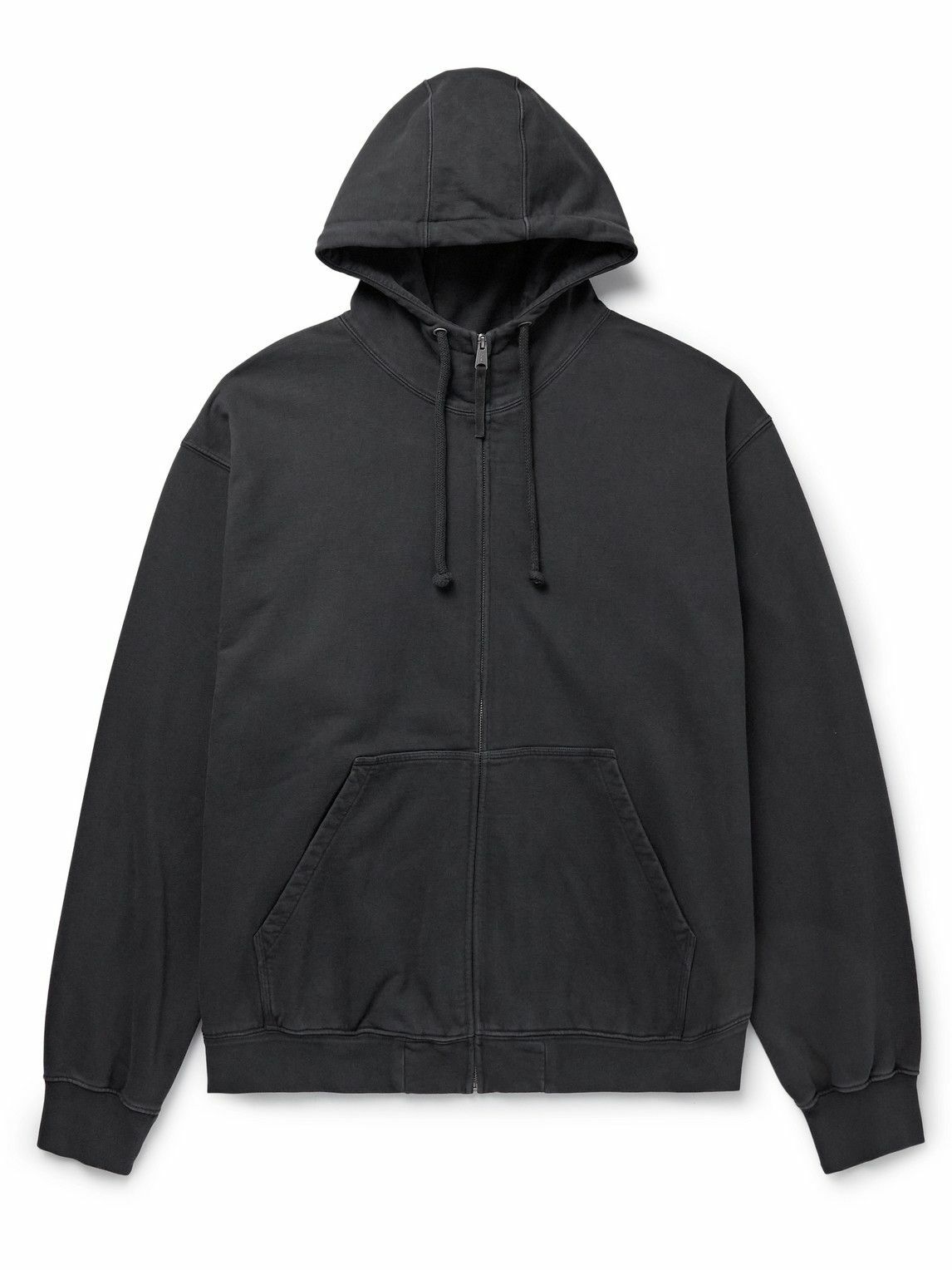 パーカー・フーディ Maison Margiela Oversized Black Cotton Jersey Zip-Up Hoodie Maison Margiela - Oversized Logo-Embroidered Cotton-Jersey