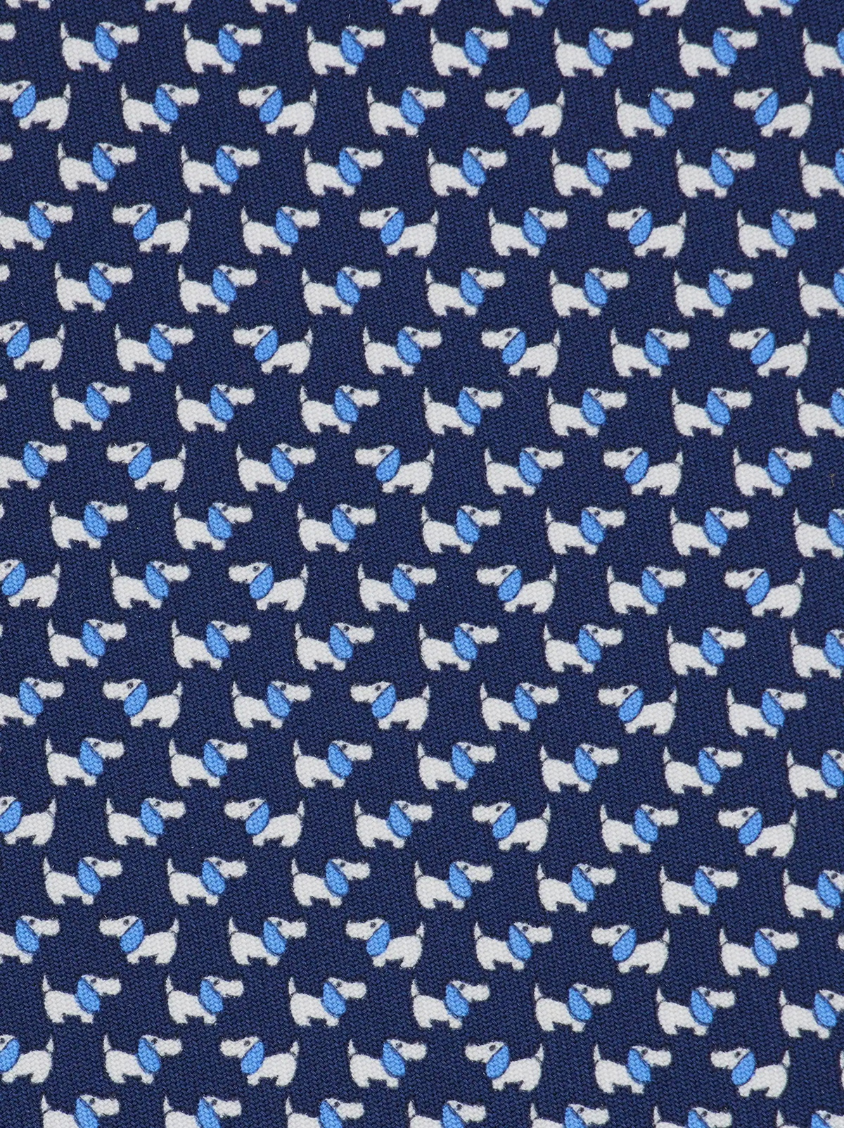 Ferragamo Mens Dylan print silk tie in Blue