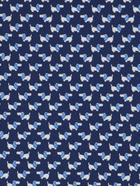 Ferragamo Mens Dylan print silk tie in Blue