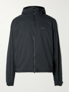 Portal - Level Alpha Logo-Print Fleece-Trimmed Recycled-Shell Jacket - Black