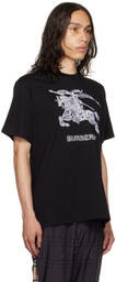 Burberry Black Embroidered T-Shirt