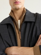 Moncler - Wool and Cashmere-Blend Cardigan - Brown