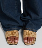 Gucci Double G GG Canvas slides