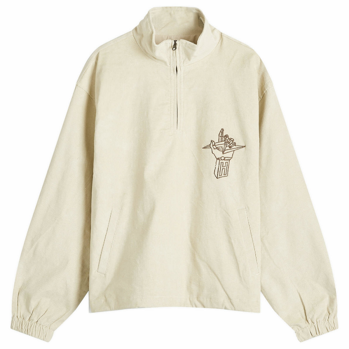 Honor the Gift Men's Corduroy Quarter Zip Anorak in Cream