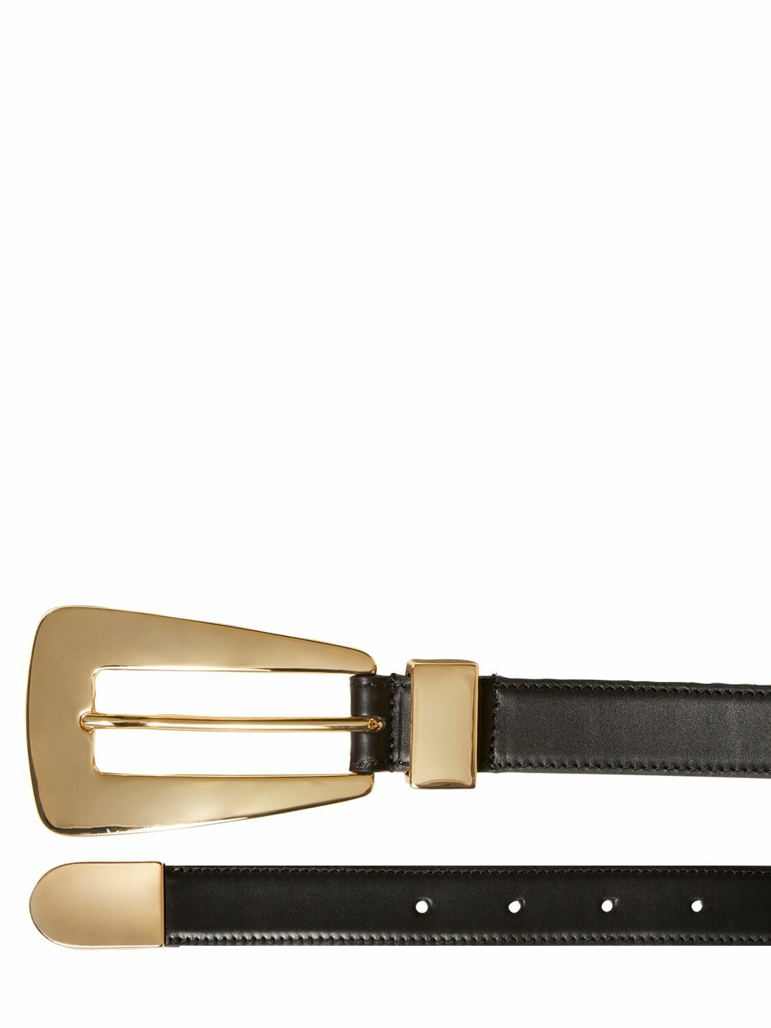 KHAITE 30mm Lucca Leather Buckle Belt Khaite