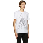 Alexander McQueen White Lovers Skeleton Print T-Shirt