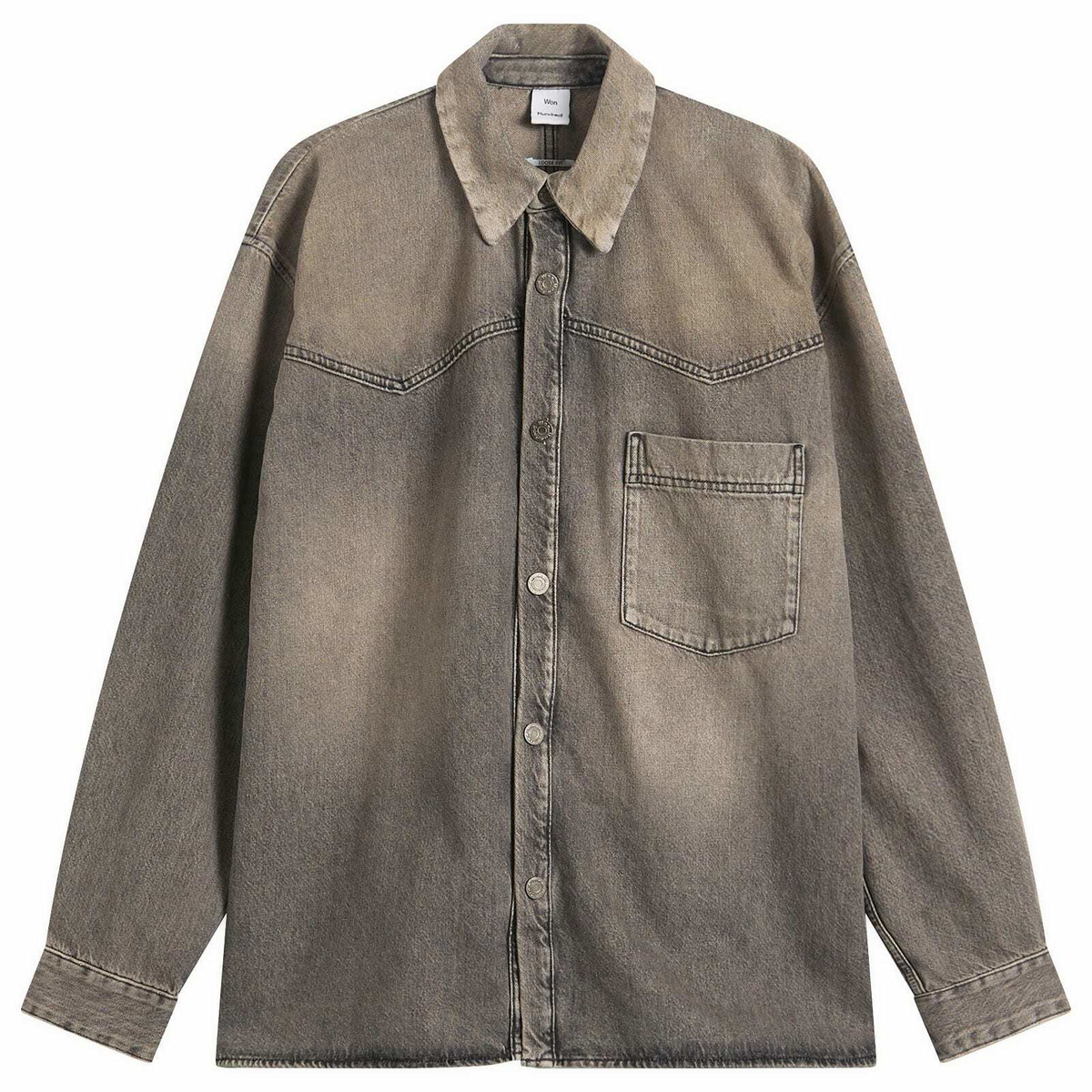 Won Hundred Men's Zayne Denim Overshirt in Tintet Grey