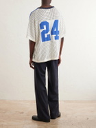 NAHMIAS - Logo-Jacquard Perforated Cotton T-Shirt - White