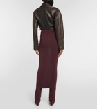 Alaïa Cropped leather biker jacket