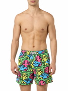 MC2 Saint Barth Man Mid-length Gustavia Swim-shorts With Keith Haring Design Placed Print| Keith Haring Special Edition