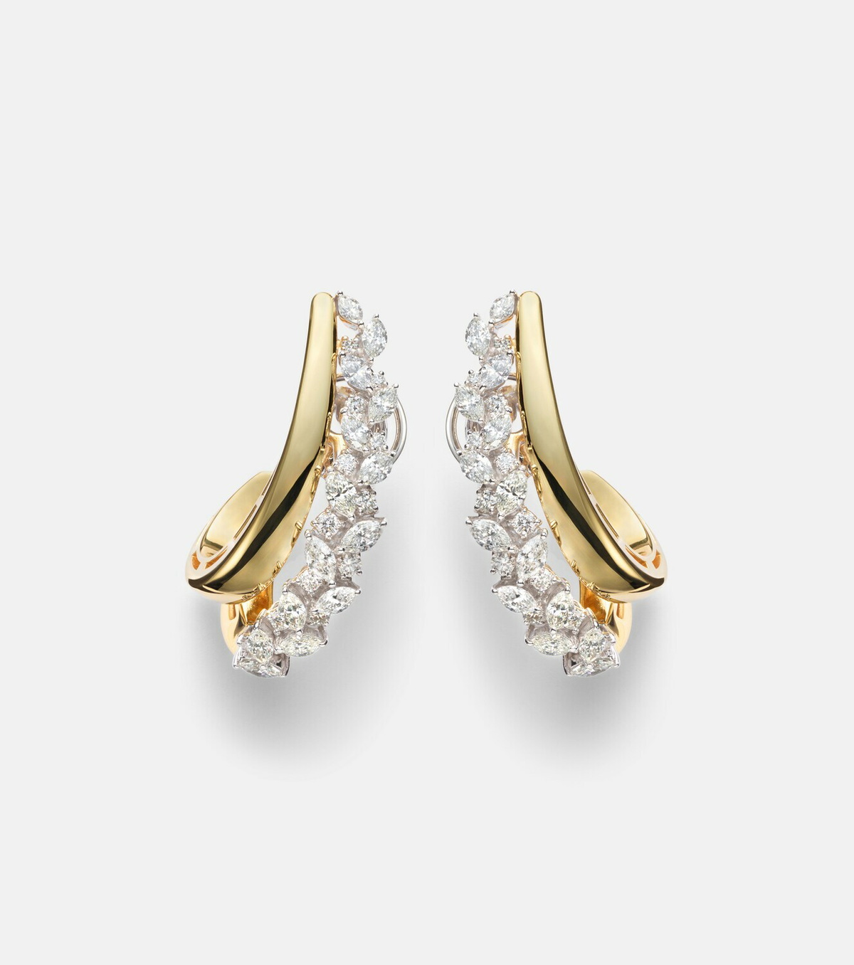 Yeprem Golden Strada 18kt gold earrings with diamonds