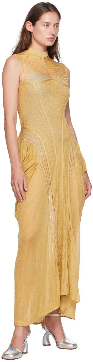 Isa Boulder Yellow Whisky Maxi Dress