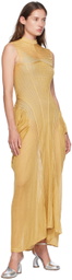 Isa Boulder Yellow Whisky Maxi Dress