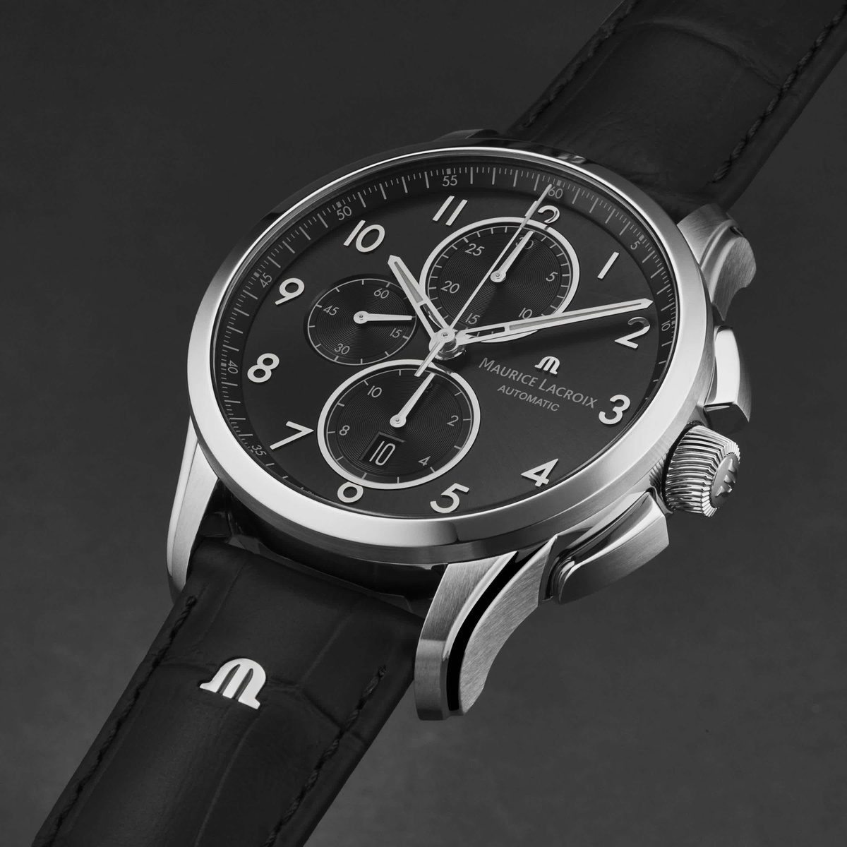 Maurice Lacroix Pontos Chronograph Automatic Black Dial Watch PT6388-SS001-320-2