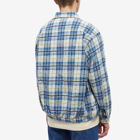 thisisneverthat Men's E/T-Logo Plaid Shirt Jacket in Ivory