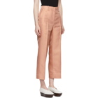 Mansur Gavriel Pink Silk Shantung Trousers
