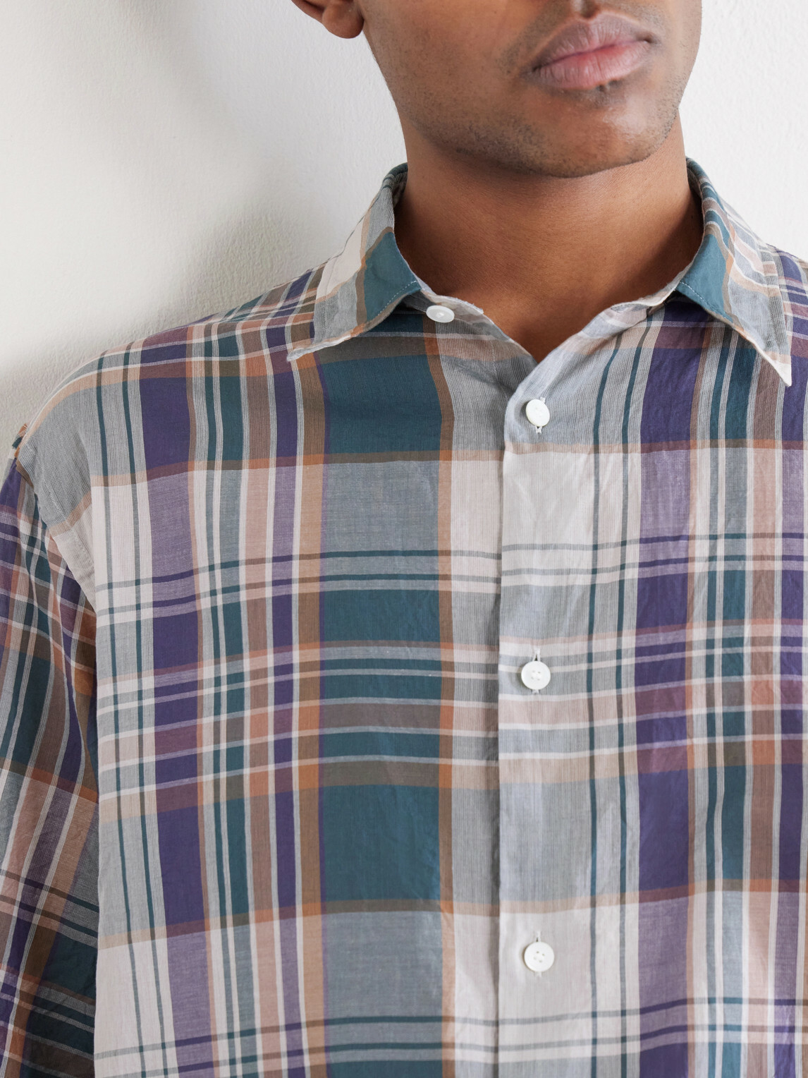 Kaptain Sunshine - Checked Cotton-Gauze Shirt - Green
