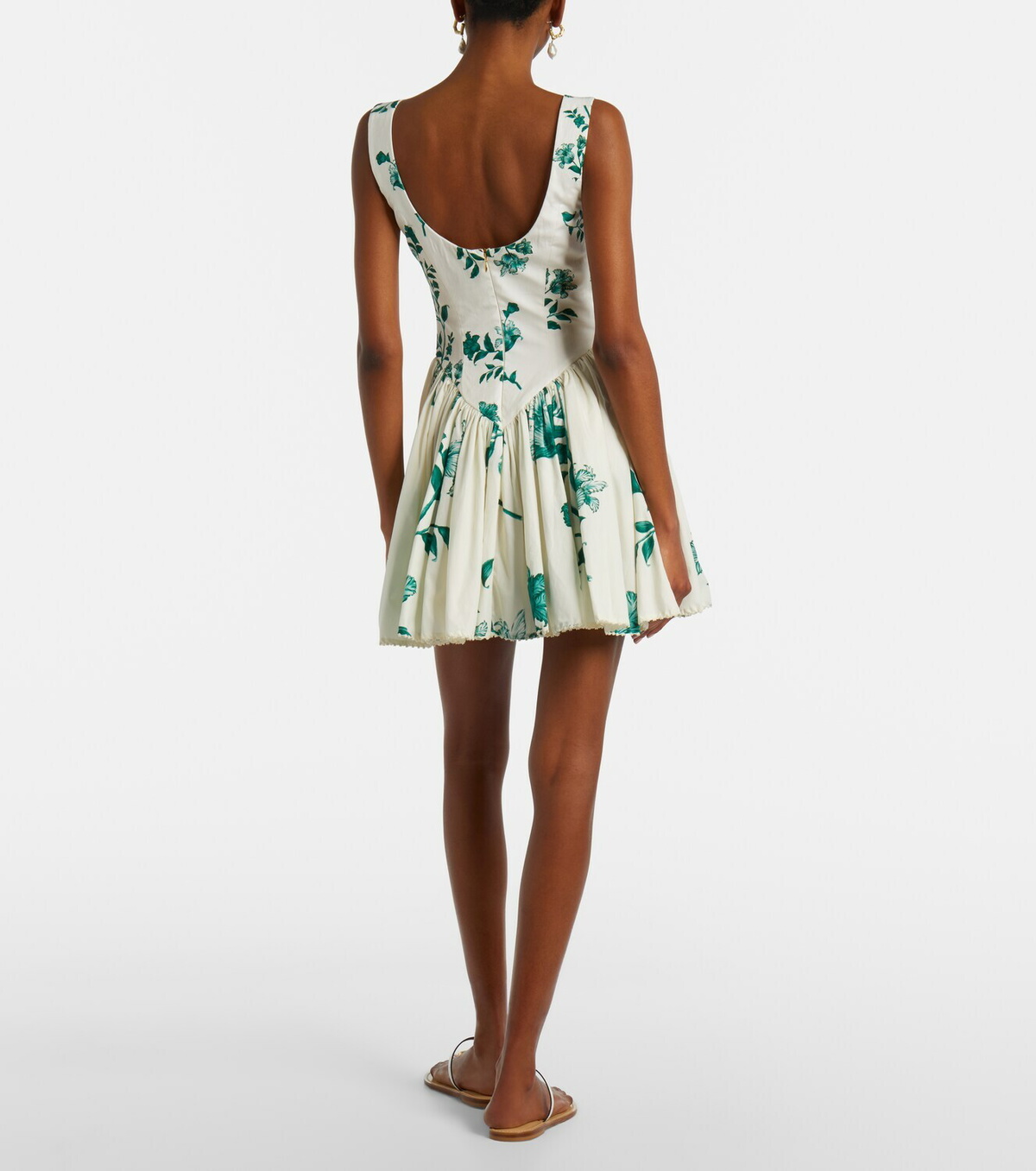 Agua by Agua Bendita Pluma floral cotton minidress