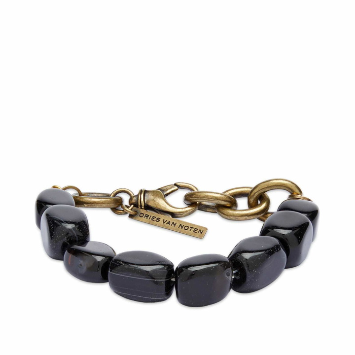 Photo: Dries Van Noten Men's Semi-Precious Stone Bracelet in Black