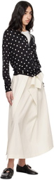Comme des Garçons Comme des Garçons Black Polka Dots Pattern Print Cardigan