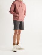 BEAMS PLUS - Pigment-Dyed Loopback Cotton-Jersey Hoodie - Red - L