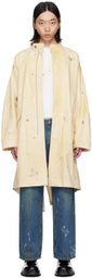 Helmut Lang Off-White Painted Denim Coat