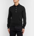 TOM FORD - Slim-Fit Wool Polo Shirt - Black