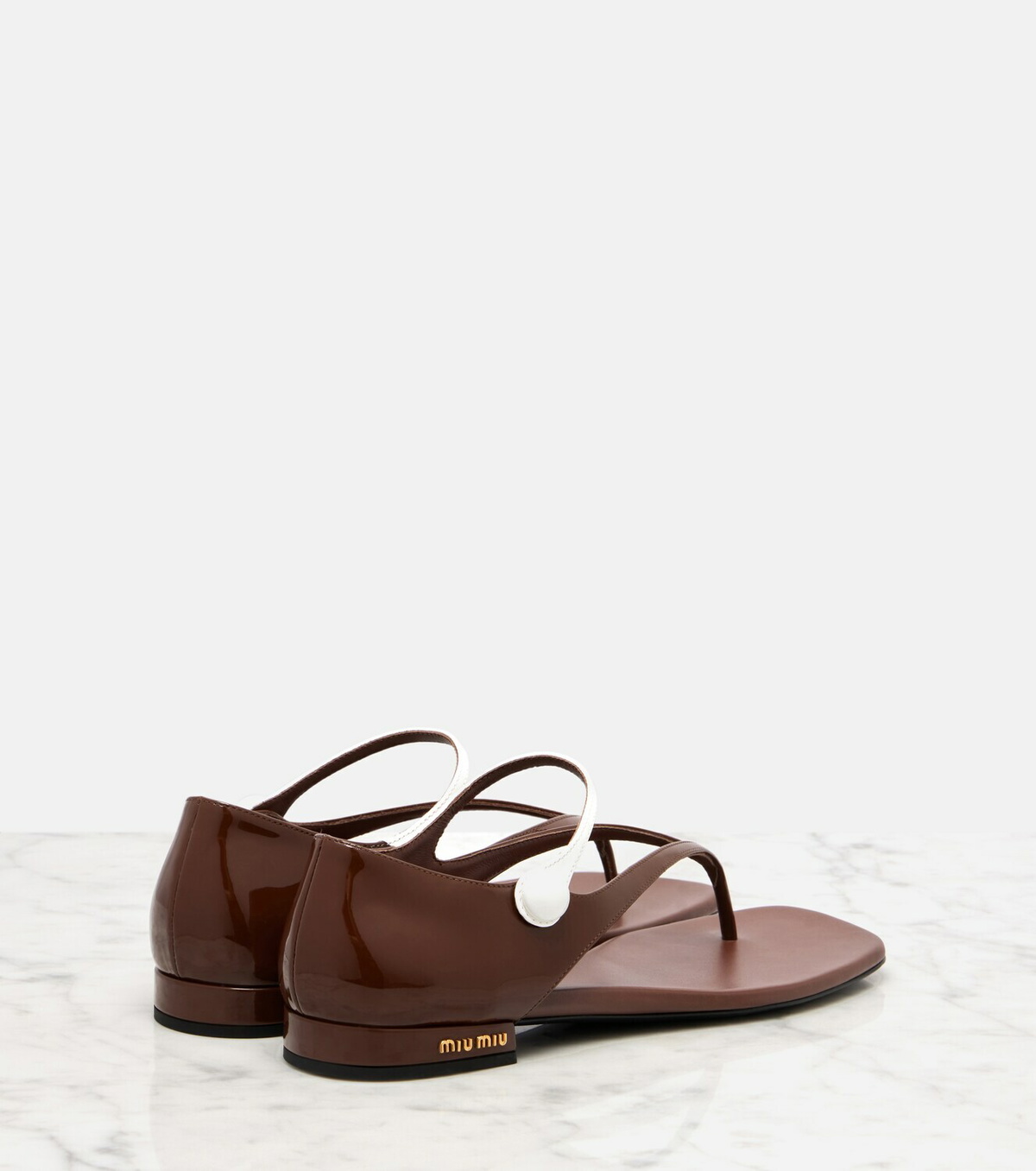 Miu Miu Leather thong sandals