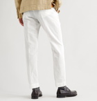 MAN 1924 - Tomi Tapered Linen and Cotton-Blend Drawstring Trousers - White