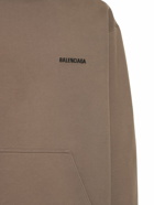 BALENCIAGA - Logo Embroidery Cotton Hoodie