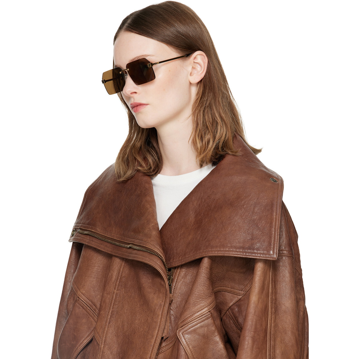 Fendi Gold Fendi Sky Sunglasses