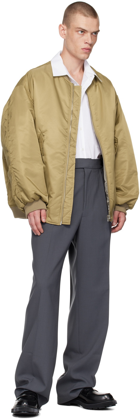 The Frankie Shop Tan Astra Bomber Jacket The Frankie Shop