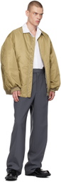 The Frankie Shop Tan Astra Bomber Jacket