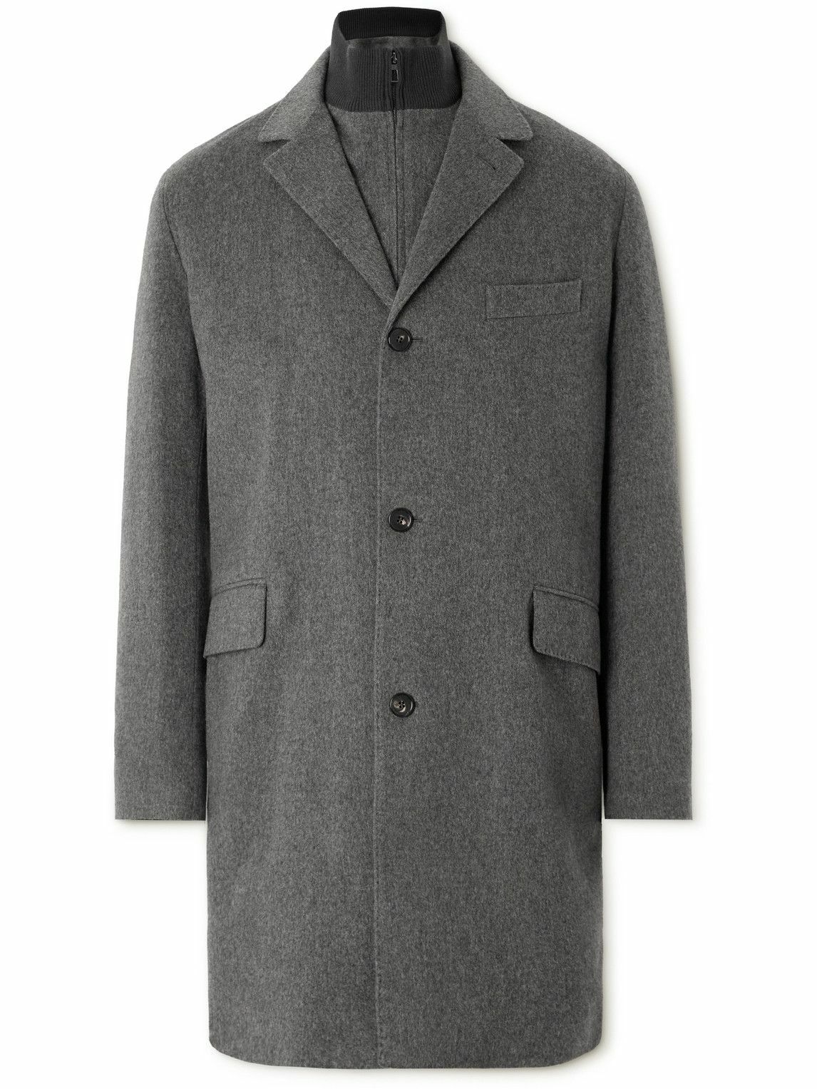 Loro Piana - Martingala Suede-Trimmed Storm System® Cashmere Coat